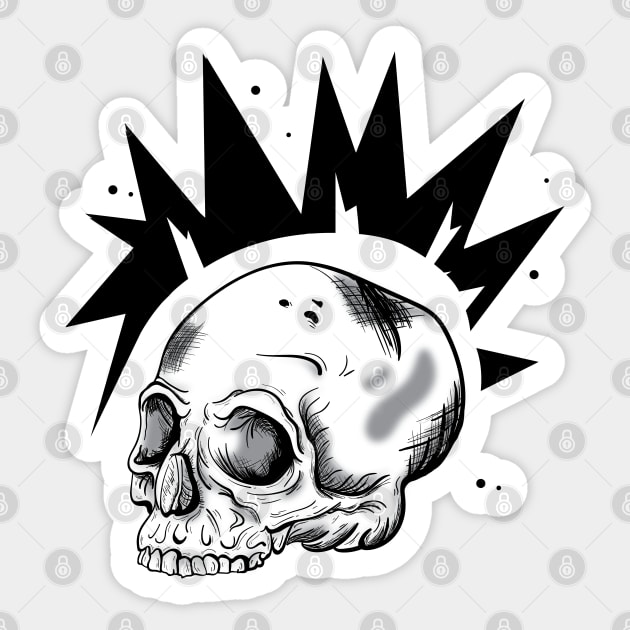 Rebel Head Sticker by Levys Artistry